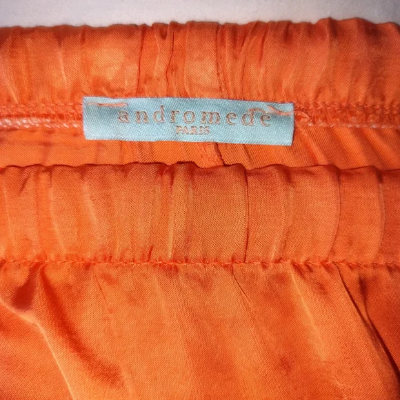 Elegant Orange Maxi Skirt